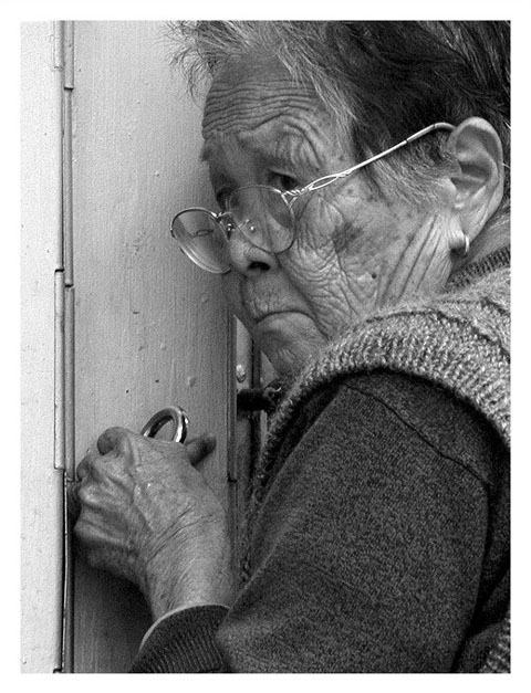  Hiding behind closed doors