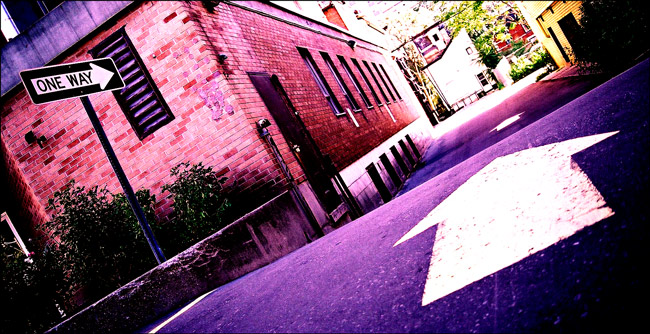  One way