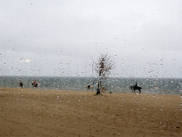  riders in the rain