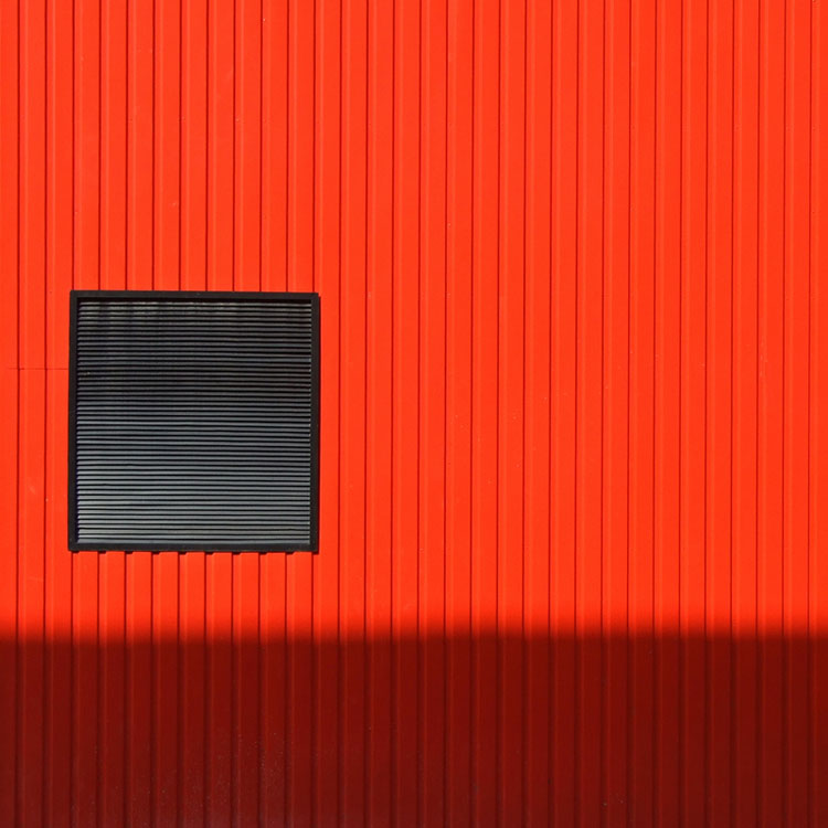  Red wall, Black square.  2