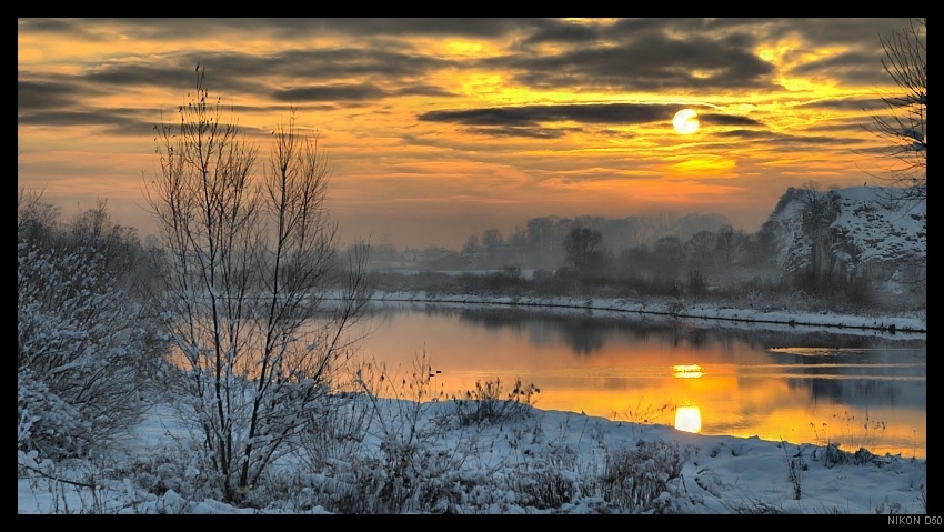   Sunset of Vistula river ##