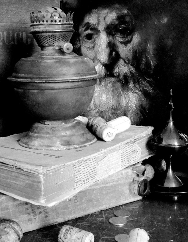  Still life with old man of Rembrandt