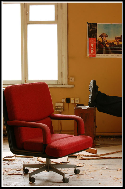   red arm-chair