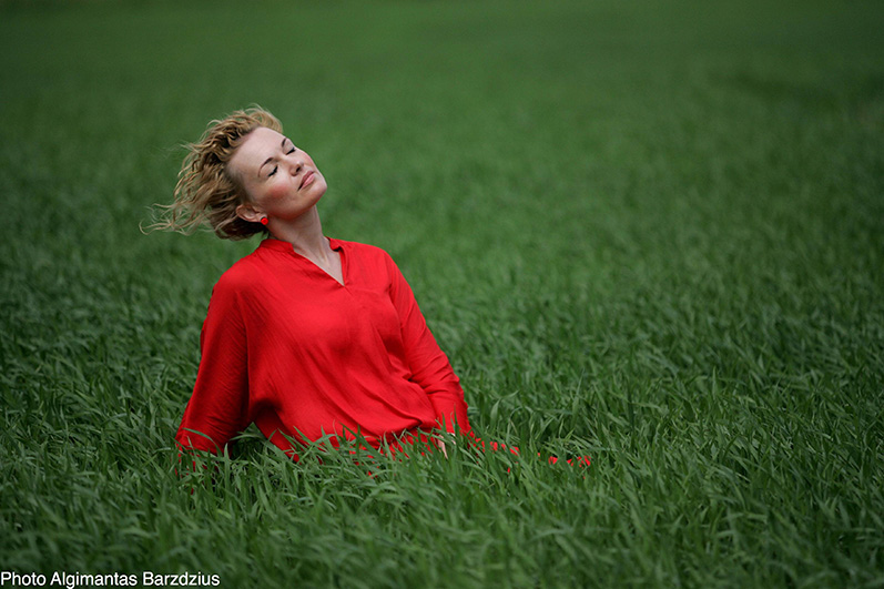  portrait of a green field