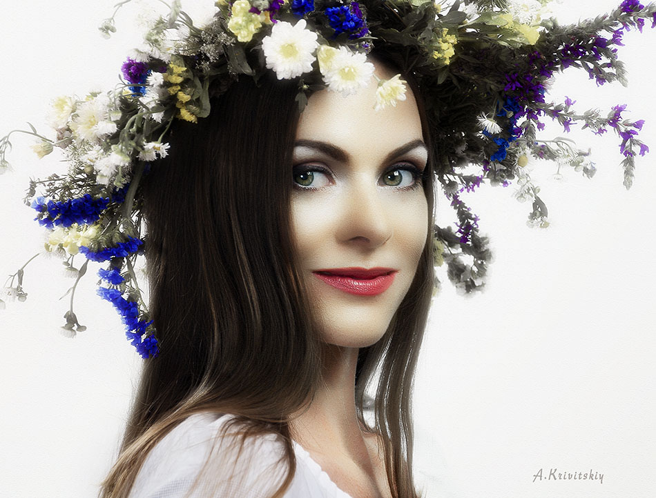  Studio portrait of a girl.
