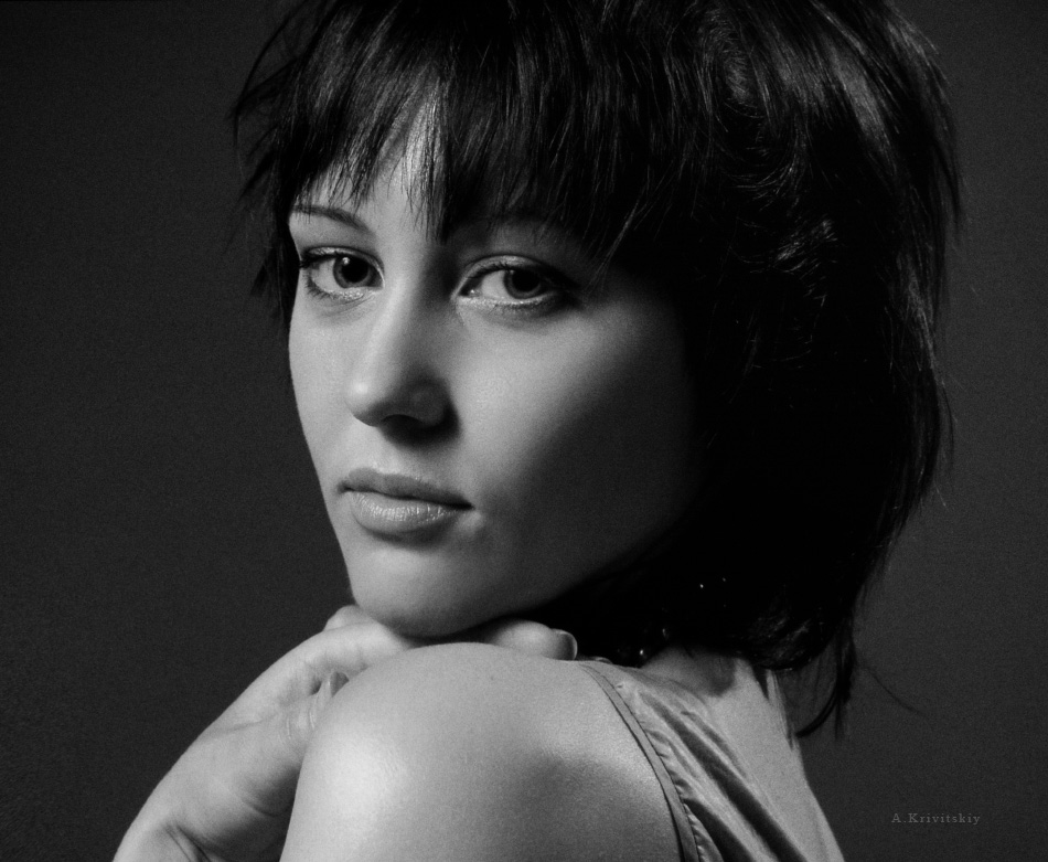  Portrait. Black and white glamor. S