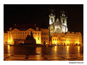 Night Prague. Staromestka square.