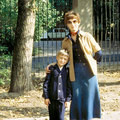     / Schoolboy with his Mother