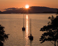 Sunset on Crinan Harbour, Scotland