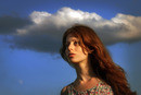 Summer,girl,cloud,the moon..