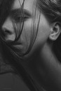 Neck in the portrait of the model. 