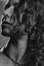 Portrait of a fashion model. Worksh
