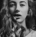 Genre portrait. A fashion model in 