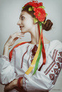 Portrait. Ukrainian folk type. Stud