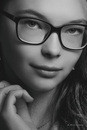 Black and white glamor in the studi