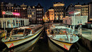 Ночной Амстердам.