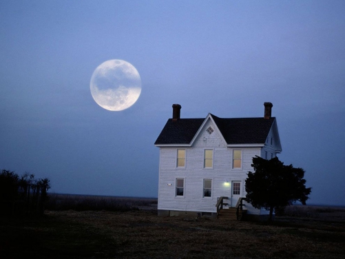 Moonrise, Chesapeake Bay.