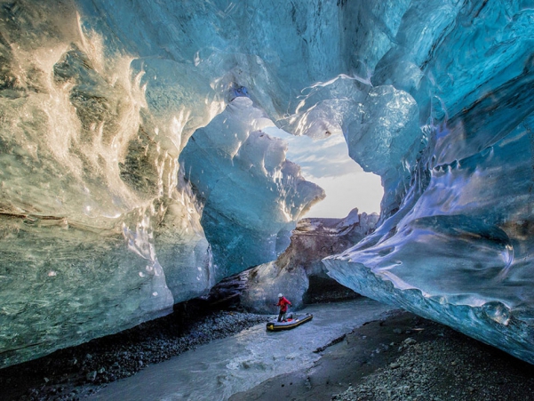 Vatnajökull, Iceland, Rafter.